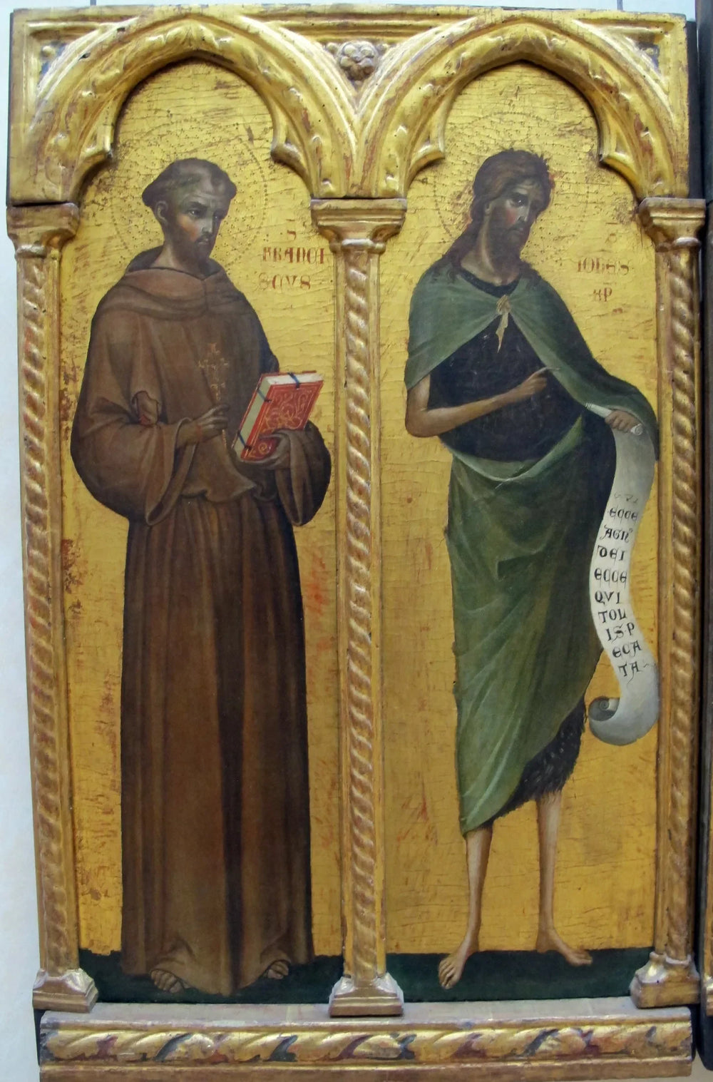 Saint François d'Assise et Saint Jean Baptiste - Paolo Veneziano image 1 copie peinte à la main à l’huile