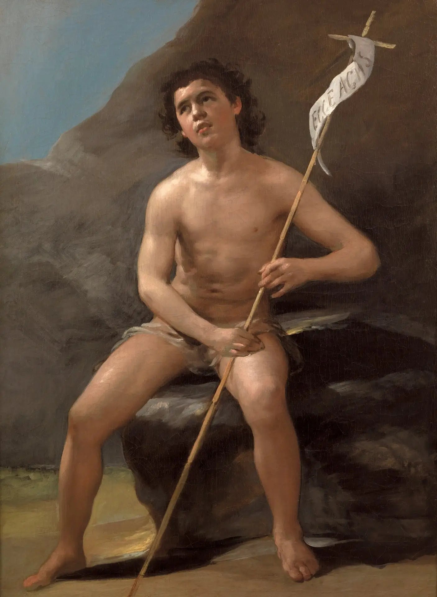 Saint Jean-Baptiste au désert - Francisco de Goya image 1 reproduction artisanale de tableau