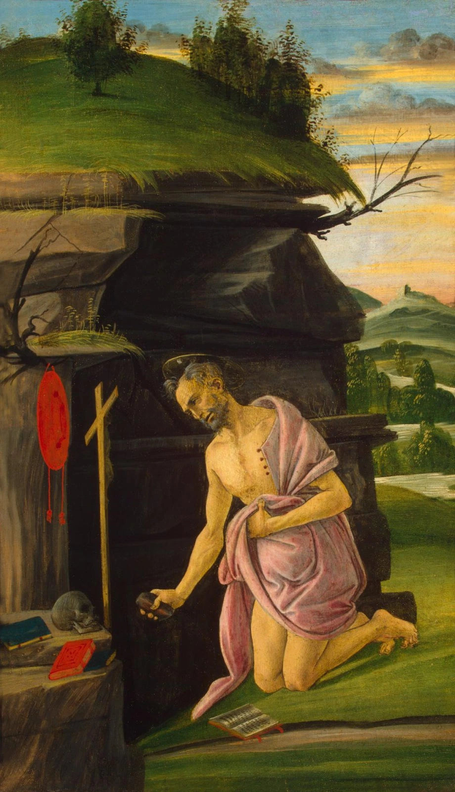 Saint Jérôme pénitent de Sandro Botticelli, vers 1498-1505, musée de l’Ermitage GE-4077 – reproduction peinture à l’huile sur toile