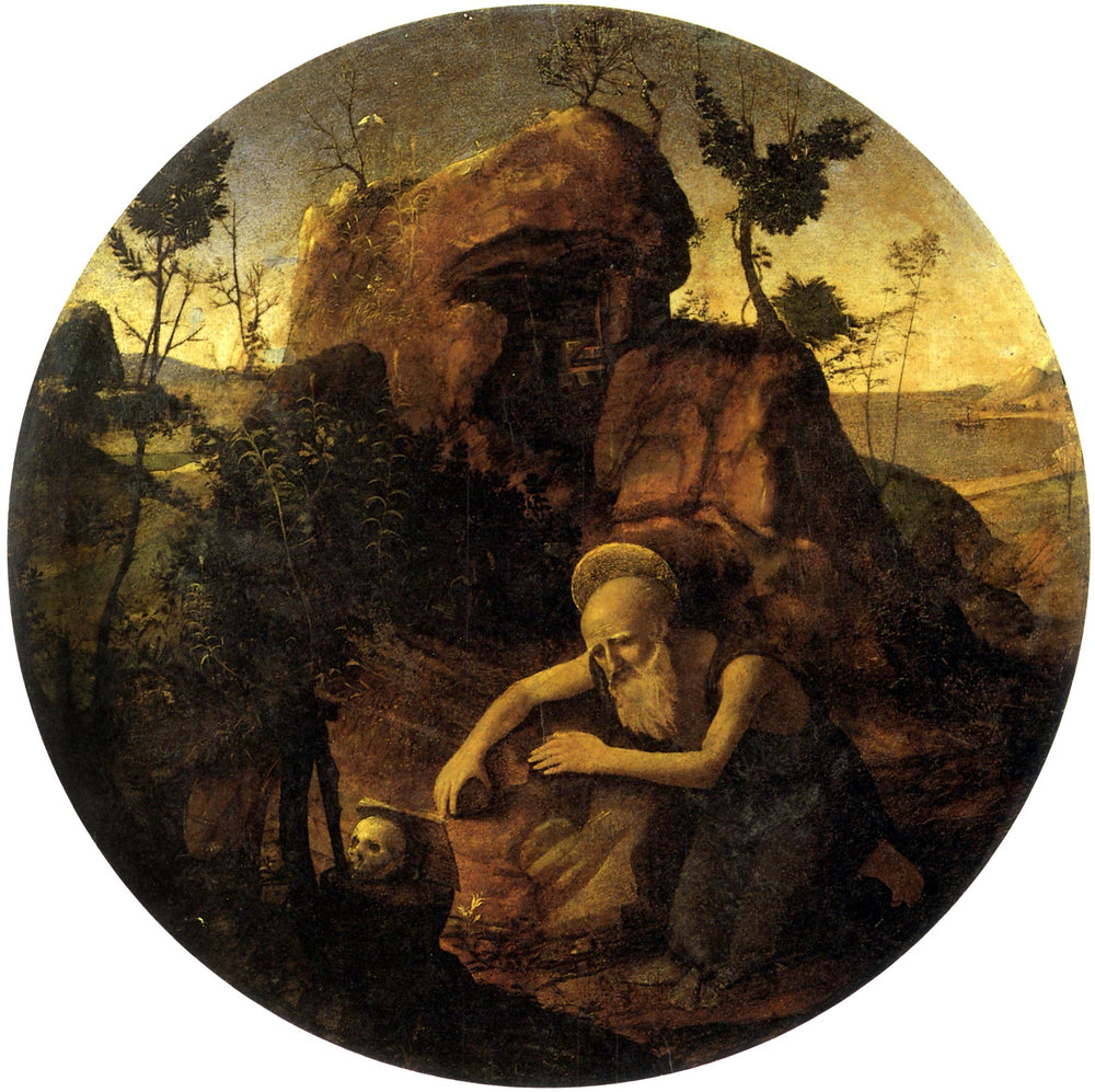 Saint Jérôme en méditation - Piero di Cosimo image 1 copie peinte à la main à l’huile