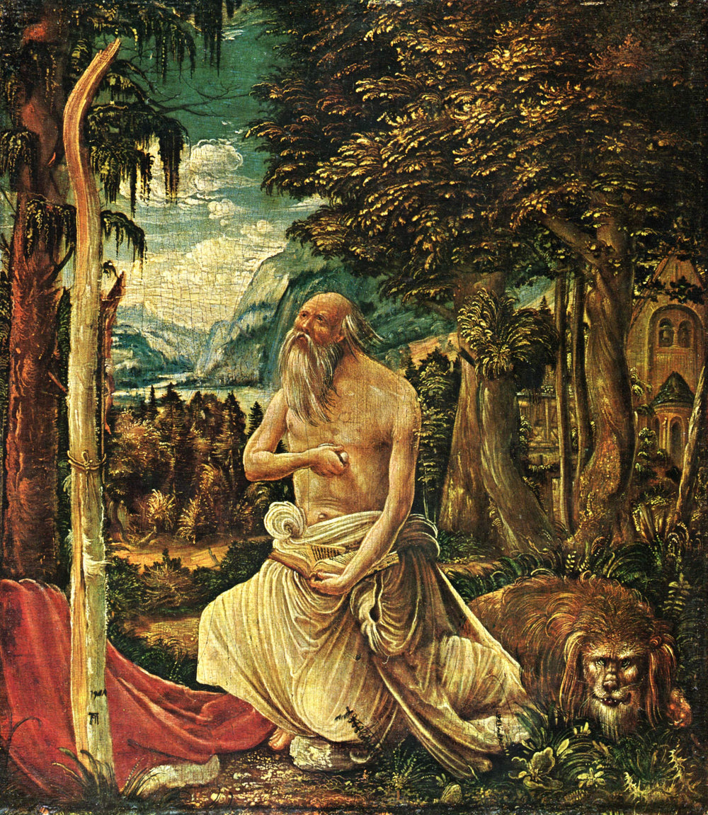 Saint Jérôme pénitent - Albrecht Altdorfer image 1 copie de tableau peinte à la main