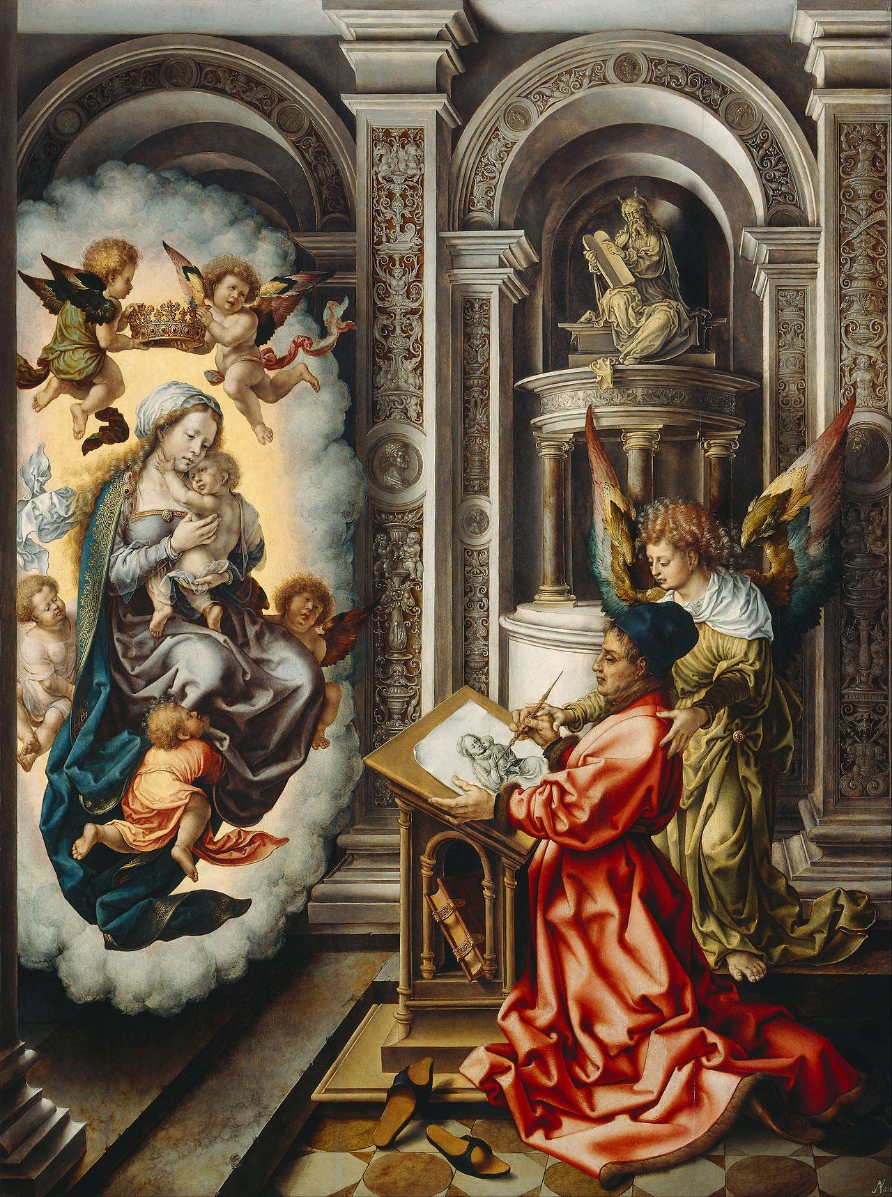 Saint Luc peignant la Vierge - Jan Gossaert - Alpha Reproduction
