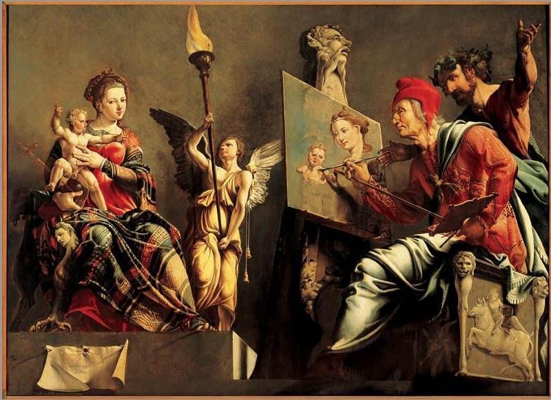 Saint Luc peignant la Vierge - Maarten van Heemskerck