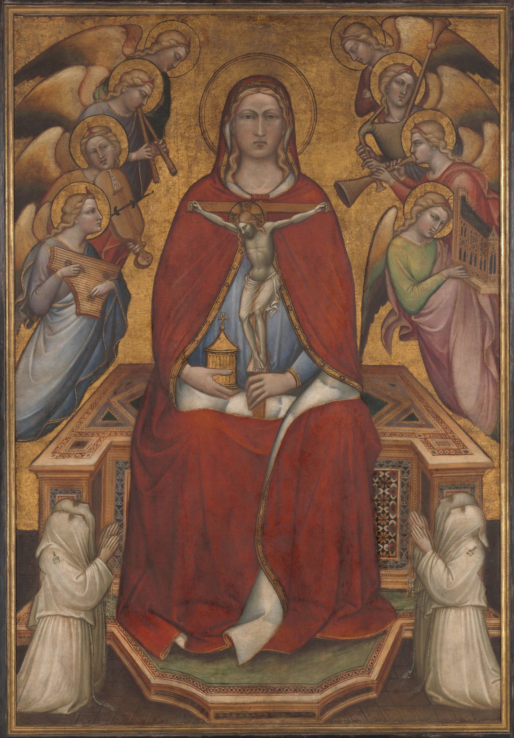 Saint Mary Magdalen Holding a Crucifix; (reverse) The Flagellation - Spinello Aretino (Spinello di Luca Spinelli)
