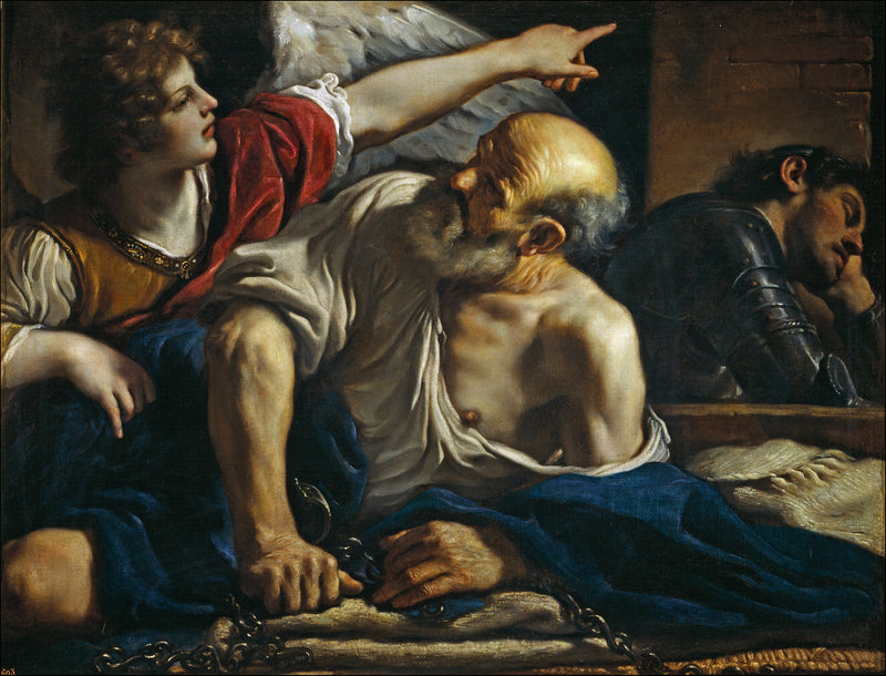 天使に解放された聖ピエール - ゲルチーノ