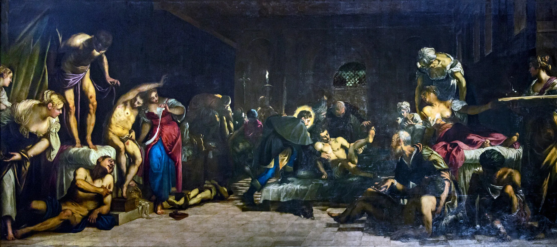 Saint Roch à l'hôpital - Jacopo Tintoretto image 1 copie peinte à la main à l’huile