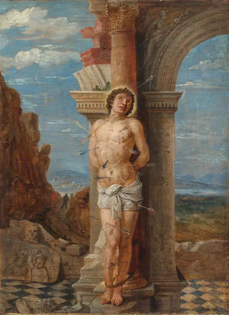 サン・セバスチャン（アンドレア・マンテーニャ原作） - デイヴィッド・テニエール・ル・ジュヌ

Source:
Saint Sébastien (d'après Andrea Mantegna) - David Teniers le Jeune