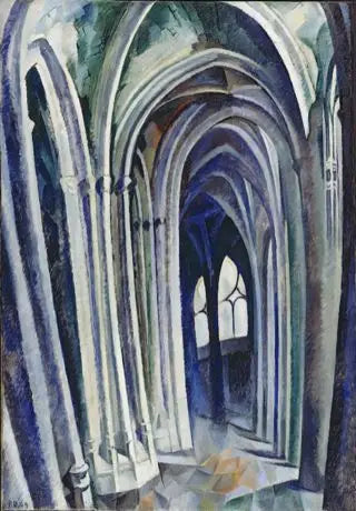 Saint-Séverin n°1 - Robert Delaunay image 1 reproduction de peinture à l’huile