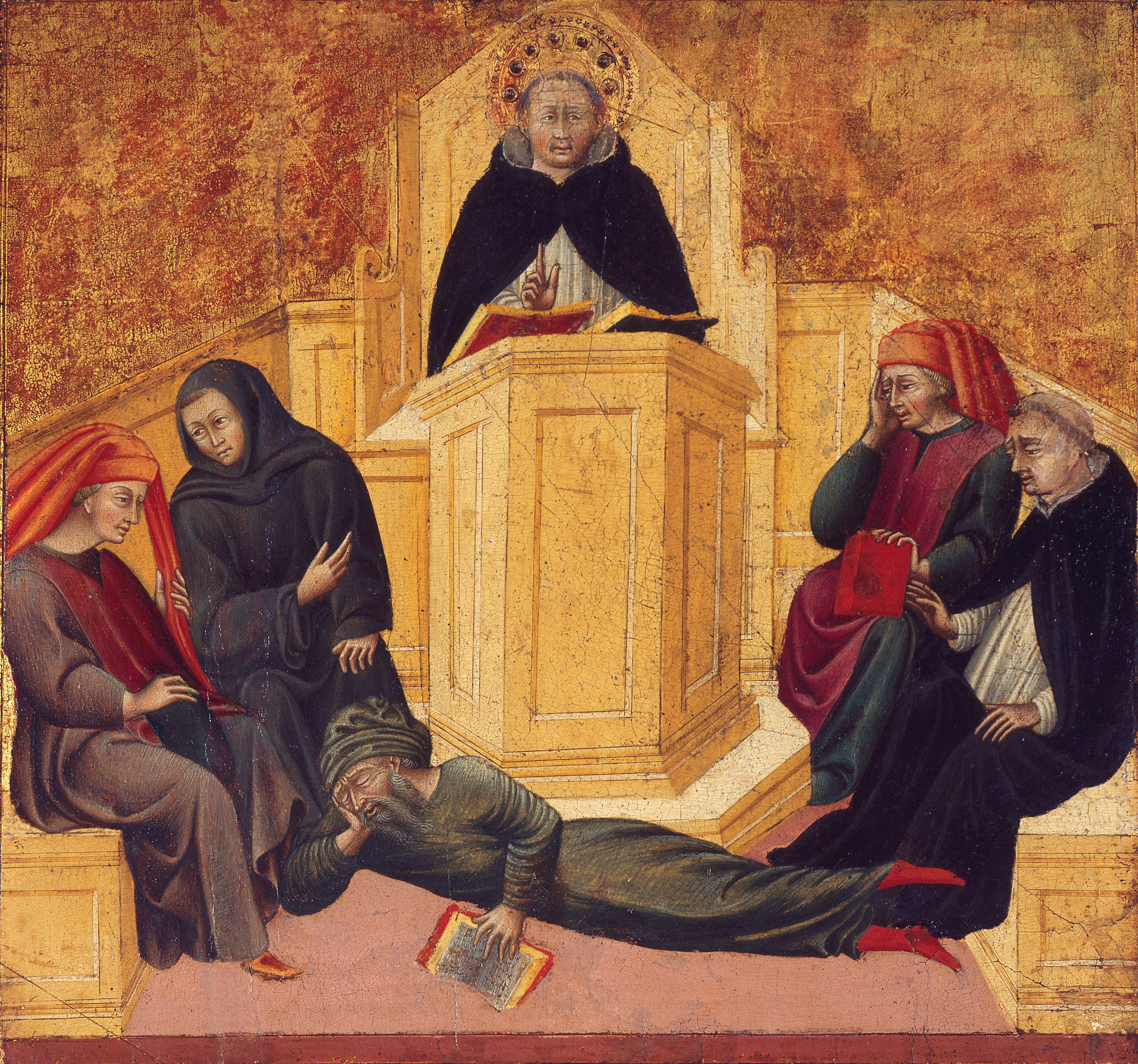 Saint Thomas d’Aquin confondant Averroès - Giovanni di Paolo - Alpha Reproduction