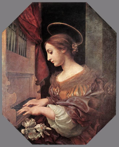 Sainte Cécile à l’orgue. - Carlo Dolci - Alpha Reproduction