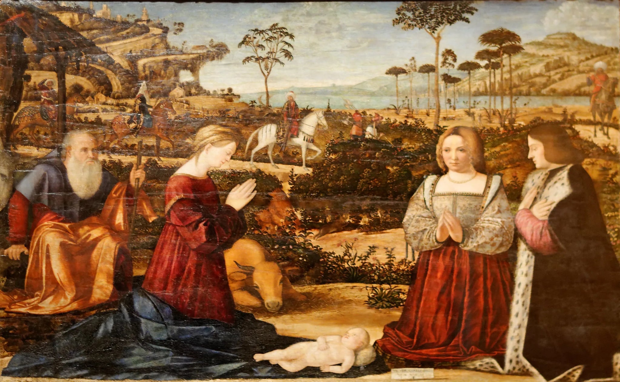 Sainte Famille et Donateurs - Vittore Carpaccio image 1 reproduction artisanale de tableau