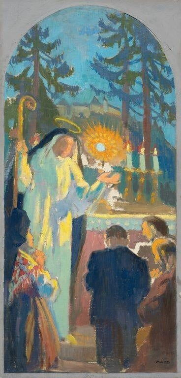 Sainte Odile - Maurice Denis image 1 copie peinte à la main à l’huile