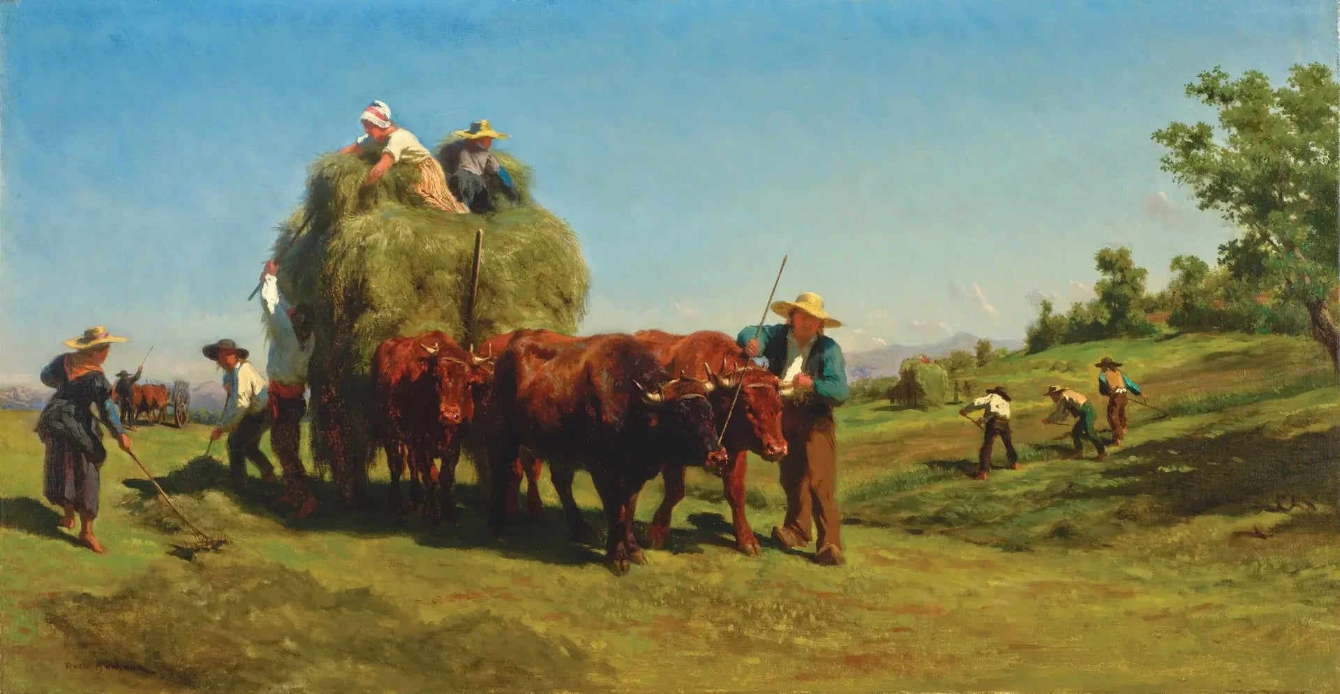 Saison des récoltes - Rosa Bonheur image 1 copie peinte à la main à l’huile