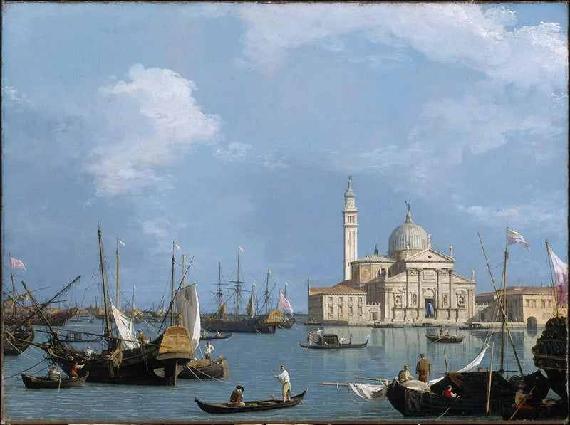 サン・ジョルジョ・マッジョーレ：サン・マルコ湾のバチーノから - カナレット

Source:
San Giorgio Maggiore : du Bacino di S. Marco - Canaletto