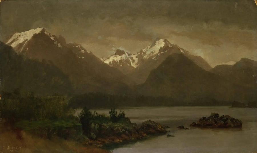 無題（山と湖） - アルバート・ビアシュタット

Source:
Sans titre (Montagnes et lac) - Albert Bierstadt