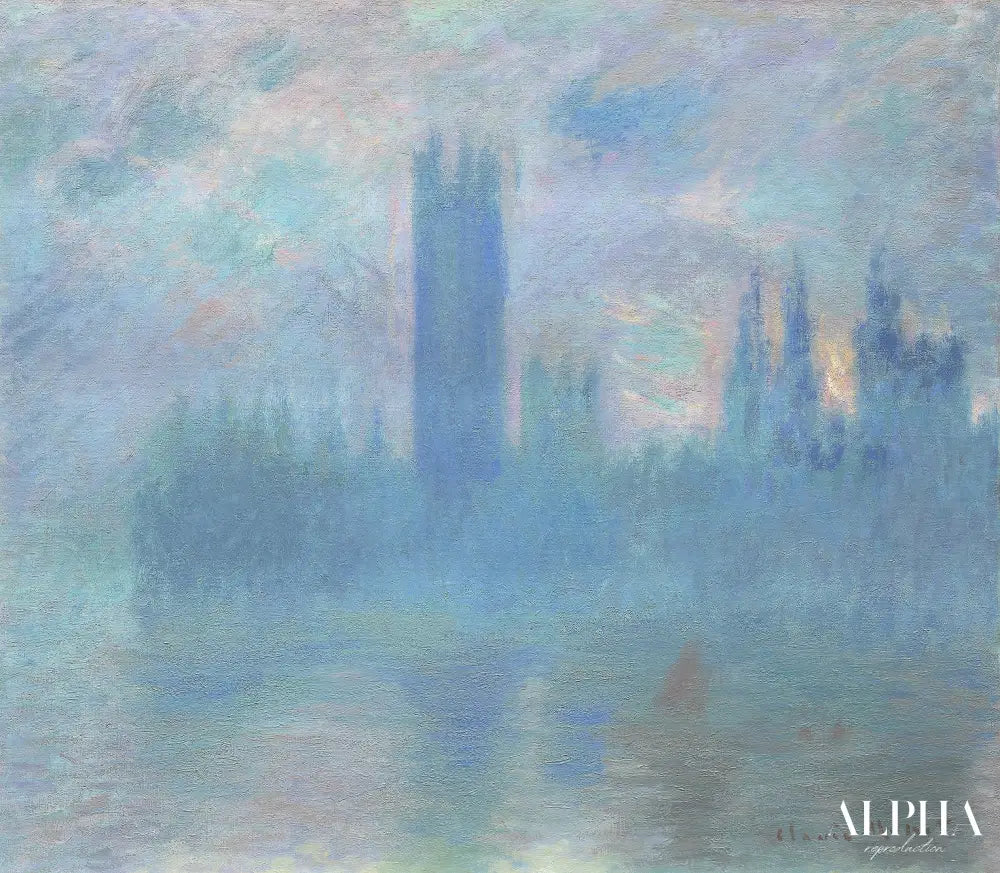 Sans titre, surnommée Le Parlement de Londres (W 1600) - Claude Monet - Reproductions de tableaux et peintures haut de gamme