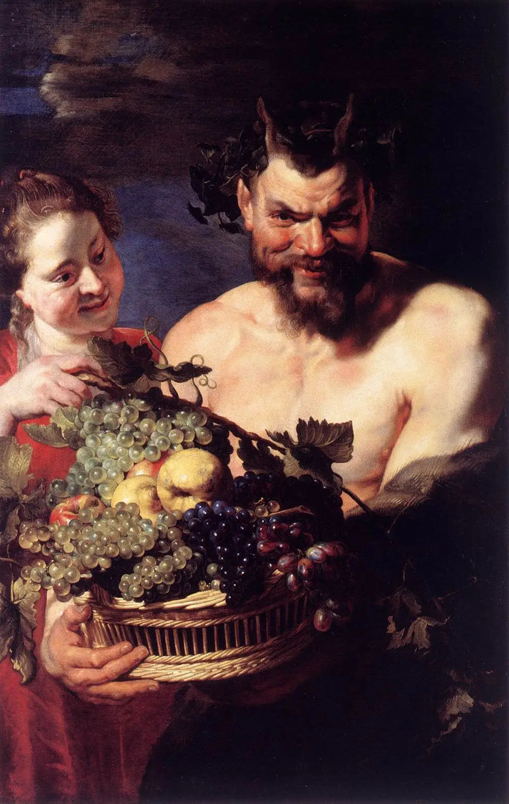 Satyre et fille - Peter Paul Rubens image 1 copie peinte à la main à l’huile
