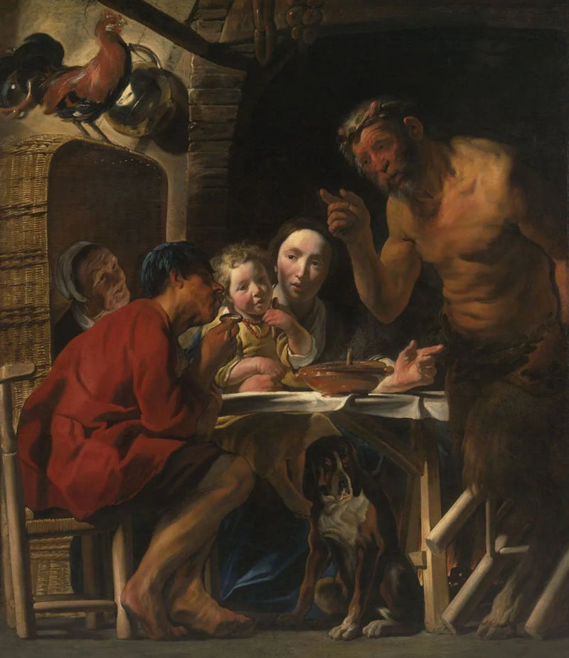 Satyre et le Paysan - Jacob Jordaens