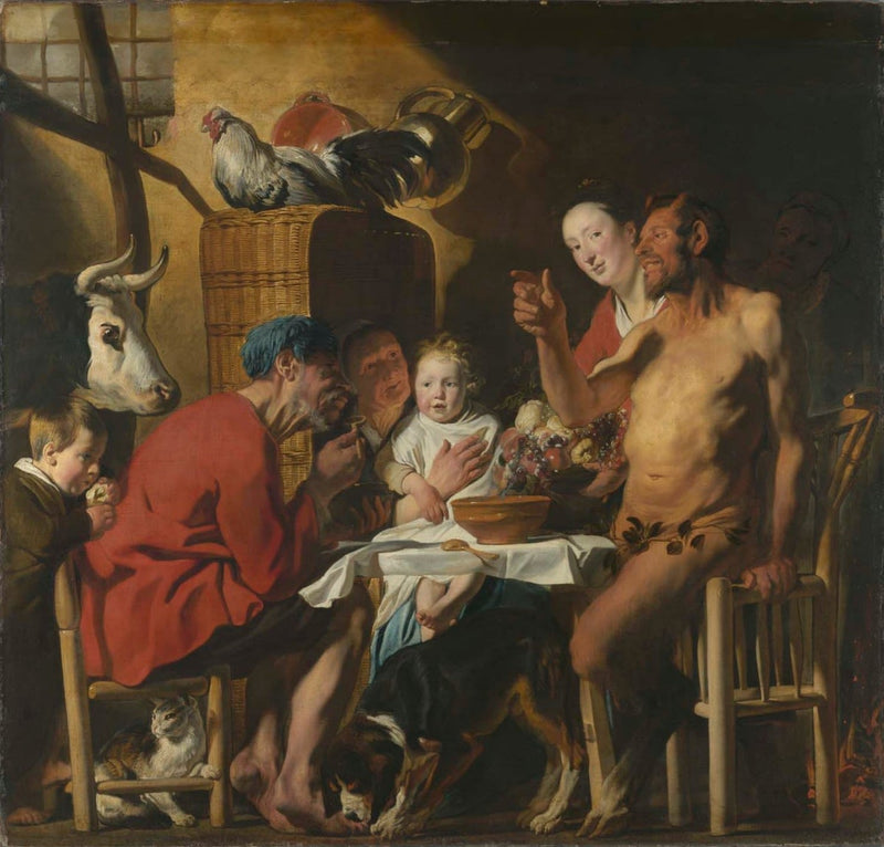 Satyre et le Paysan - Jacob Jordaens