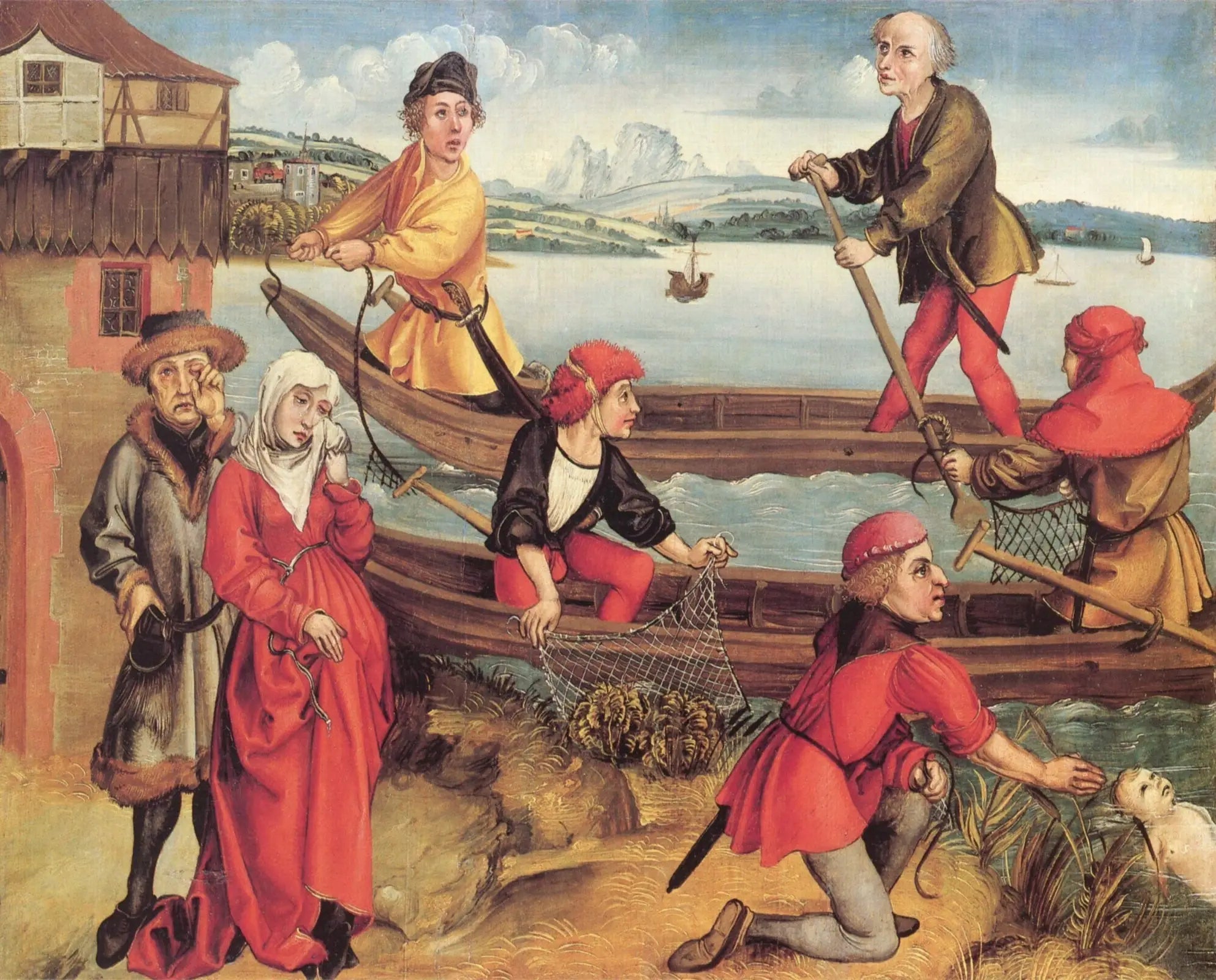 Sauvetage miraculeux du garçon noyé de Bregenz - Albrecht Dürer image 1 reproduction artisanale de tableau