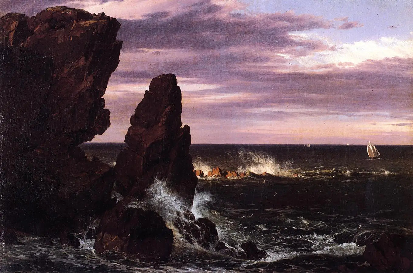 Scène côtière - Frederic Edwin Church image 1 reproduction réalisée par Alpha Reproduction