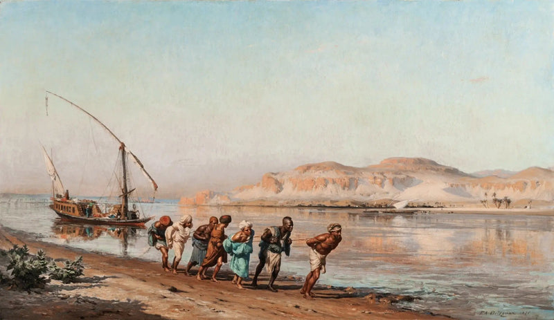 ナイル川の曳航の場面 - フレデリック・アーサー・ブリッマン

Source:
Scène de halage sur le Nil - Frederick Arthur Bridgman