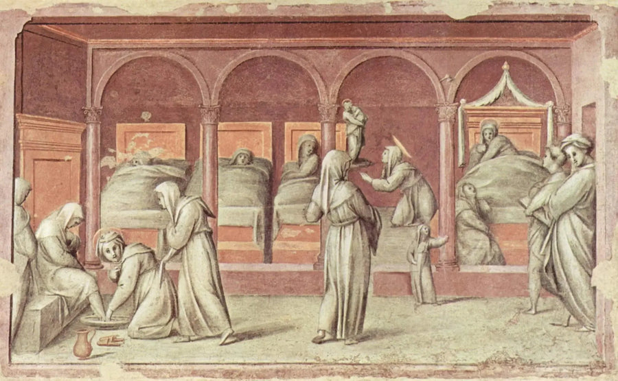 病院の生活シーン - ポントルモ