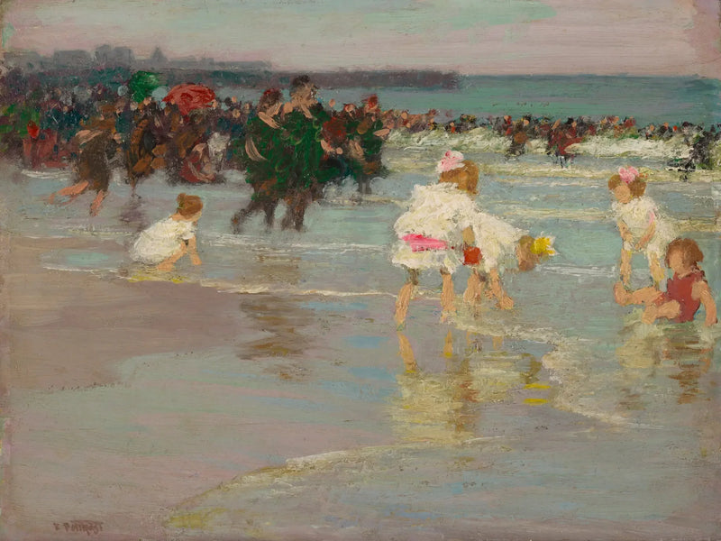 ビーチの風景（または日曜日のビーチ） - エドワード・ヘンリー・ポットハスト

Source:
Scène de plage (ou dimanche sur la plage) - Edward Henry Potthast