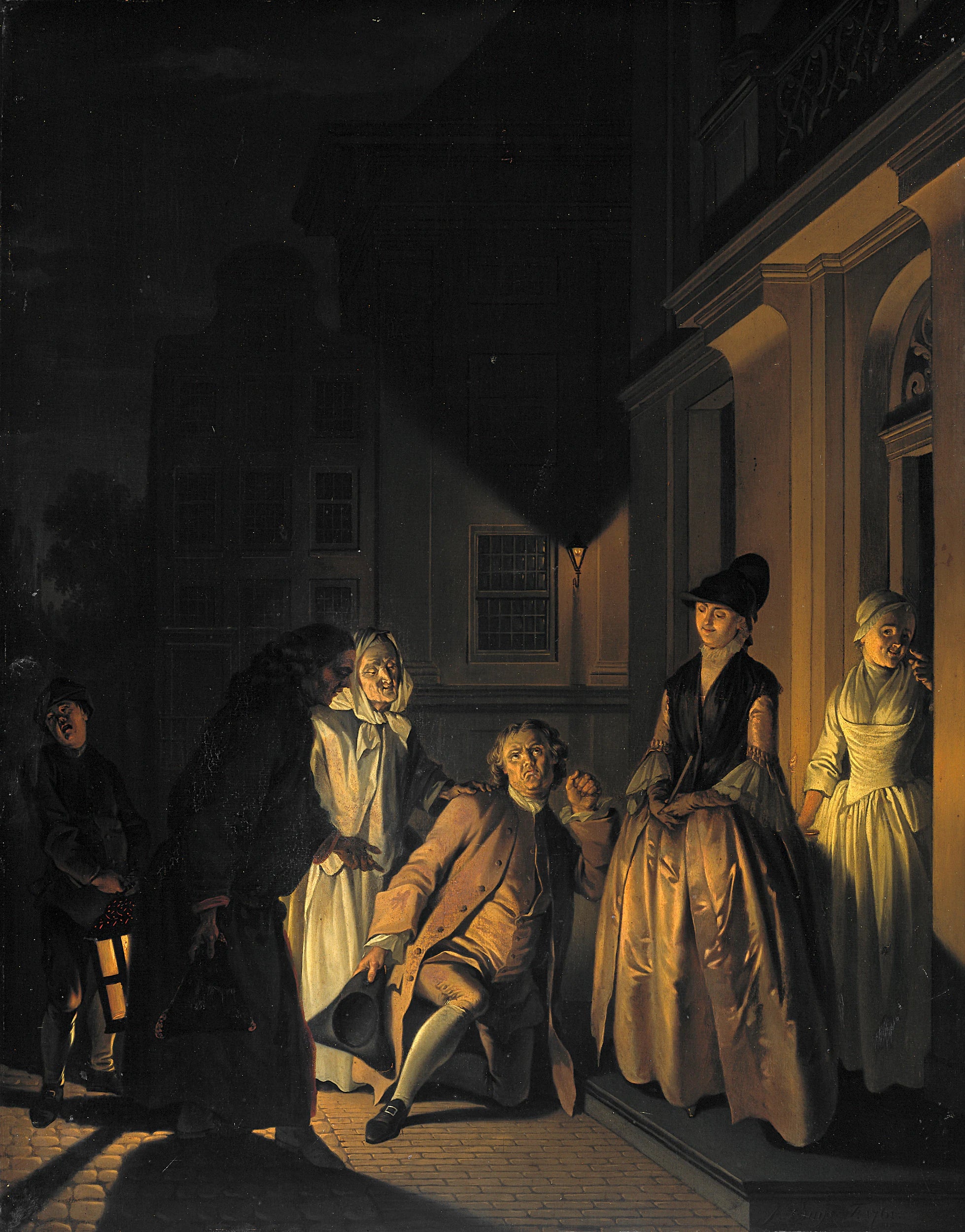 Scène de "Lubbert Lubbertse ou le noble fermier" de M. van Breda - Jacobus Buys