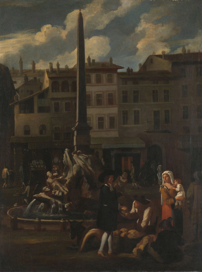 Scène de marché à Rome - Artiste inconnu du Rijksmuseum