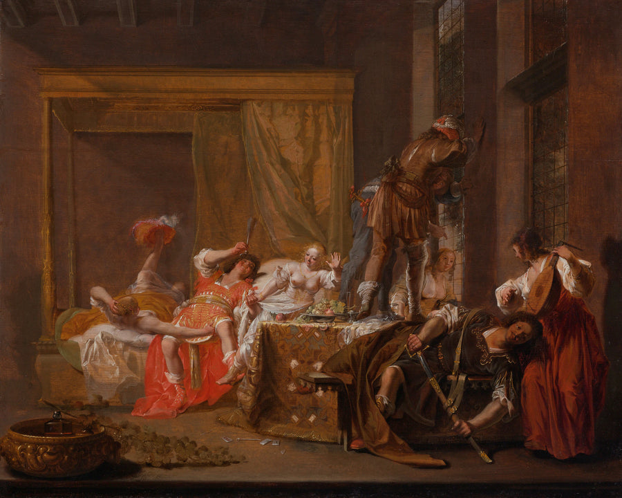 Scène du mariage de Messalina et Gaius Silius, peut-être un épisode d'une pièce de théâtre - Nicolaus Knüpfer