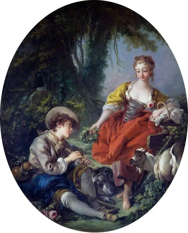 田園風景：パイプを持つ羊飼いと少女 - フランソワ・ブーシェ

Source:
Scène pastorale : berger avec une pipe et une fille - François Boucher