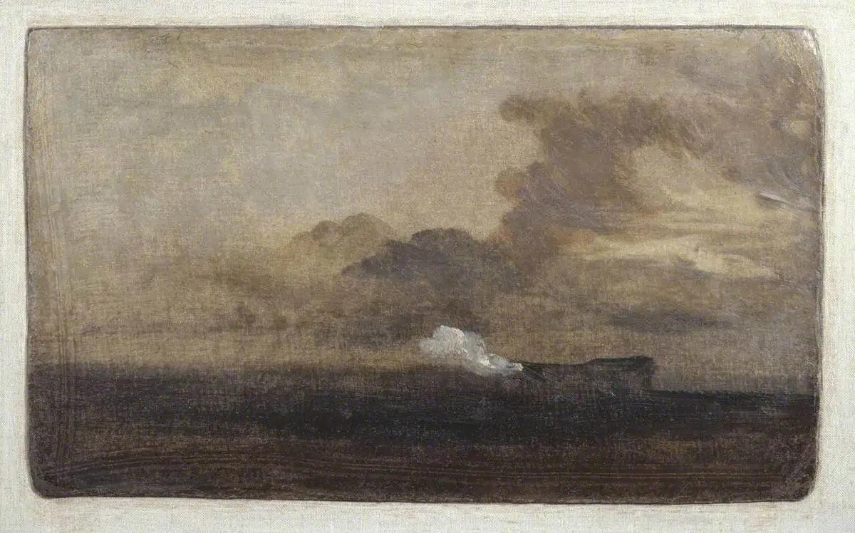 Seascape with Burning Hulk - J. M. W. Turner image 1 copie peinte à la main à l’huile