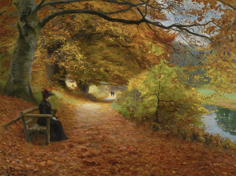 秋の森林の散策路 - H. A. ブレンデキルデ

Source:
Sentier boisé en automne - H. A. Brendekilde