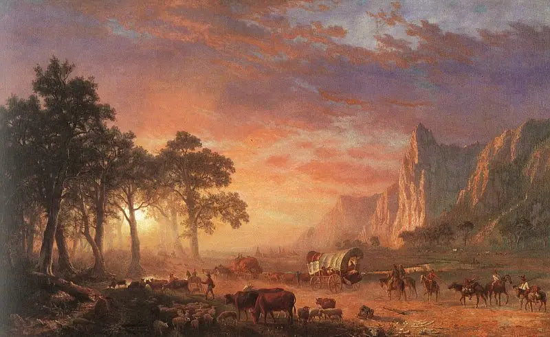 Sentier de l'Oregon - Albert Bierstadt image 1 reproduction de peinture à l’huile