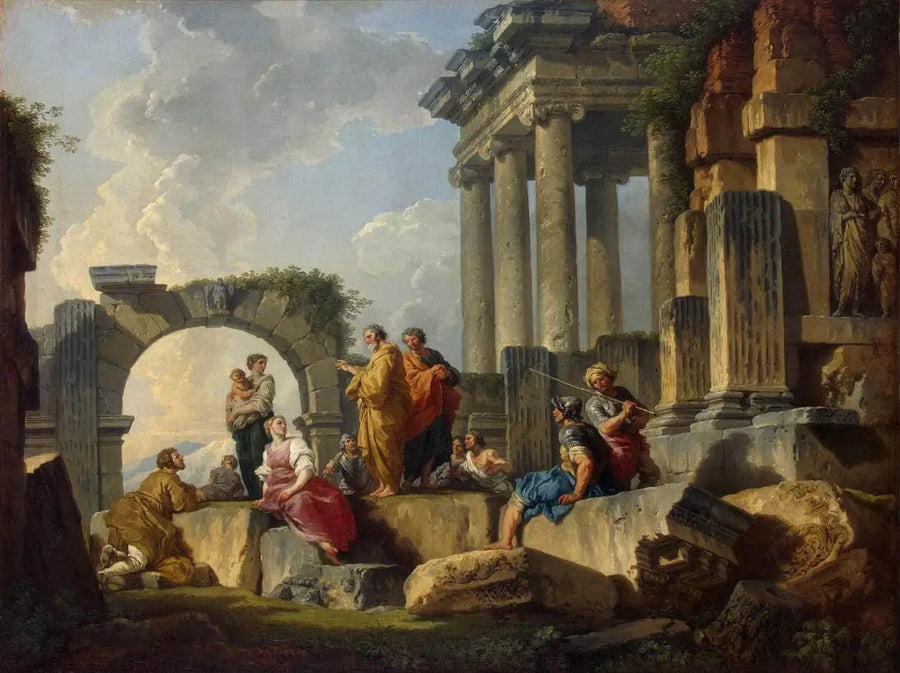 サン・パウロの説教、廃墟の中で - ジョバンニ・パオロ・パニーニ

Source:
Sermon de saint Paul au milieu des ruines - Giovanni Paolo Panini