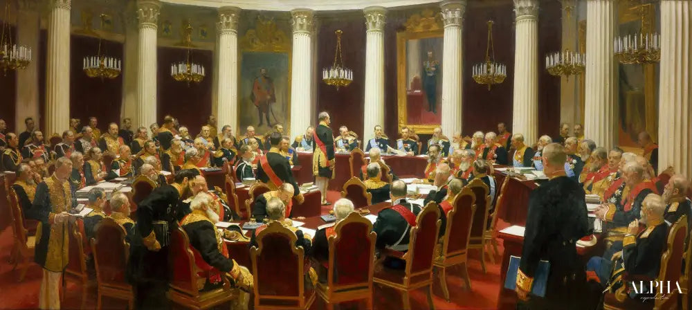 Session protocolaire du Conseil d’État - Ilya Repin - Reproductions de tableaux et peintures haut de gamme