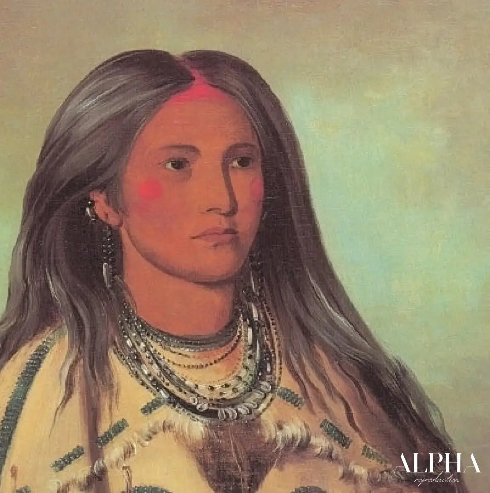 Sha-kó-ka (mint), a Mandan girl - George Catlin - Reproductions de tableaux et peintures haut de gamme