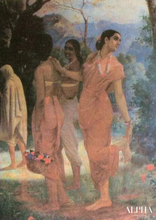 Shakuntala - Raja Ravi Varma - Reproductions de tableaux et peintures haut de gamme