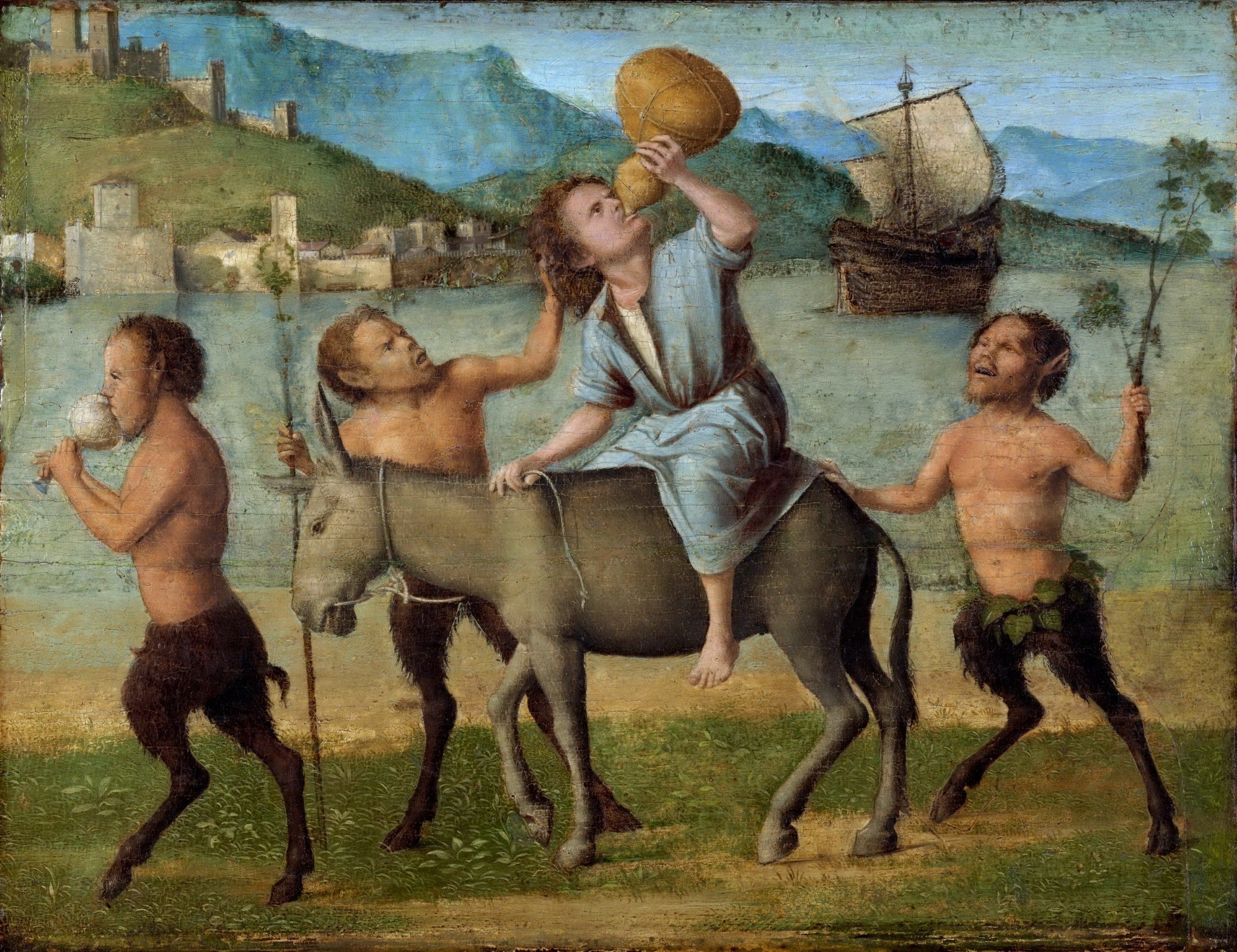 Silène et Satyre - Cima da Conegliano image 1 tableau peint à l’huile sur toile