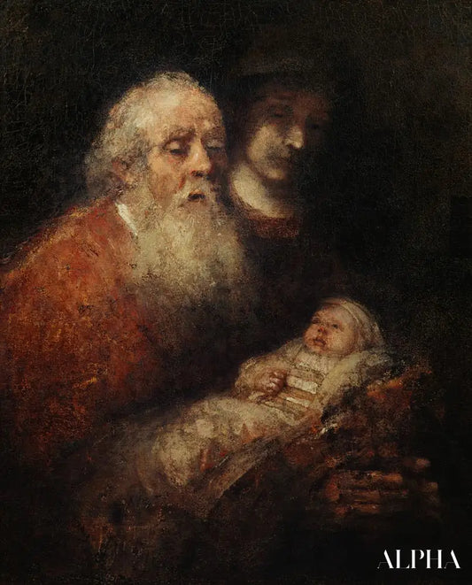 Siméon avec le petit Jésus - Rembrandt van Rijn - Reproductions de tableaux et peintures haut de gamme