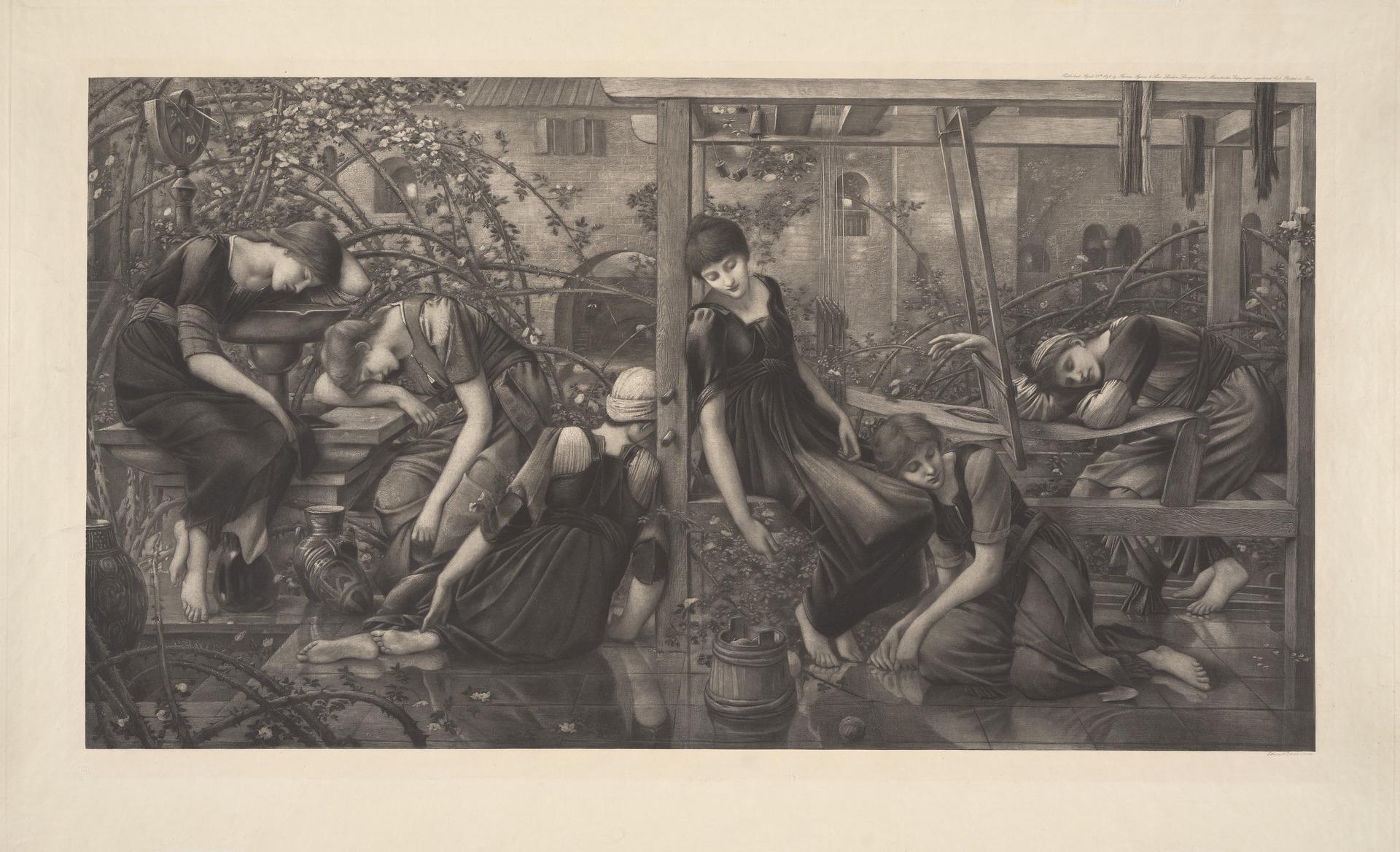 La Cour du Jardin, petite version - Edward Burne-Jones