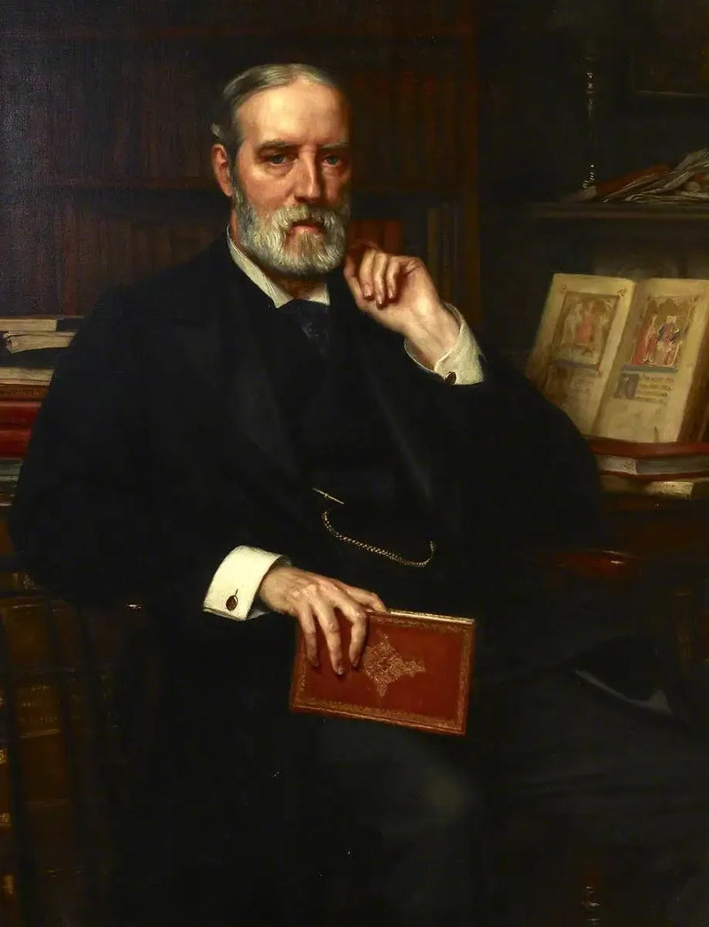 サー・エドワード・モンド・トンプソン（1840年–1929年）、ディレクター兼主任図書館長（1888年–1909年） - エドワード・ポインター

Source:
Sir Edward Maunde Thompson (1840–1929), directeur et bibliothécaire principal (1888–1909) - Edward Poynter