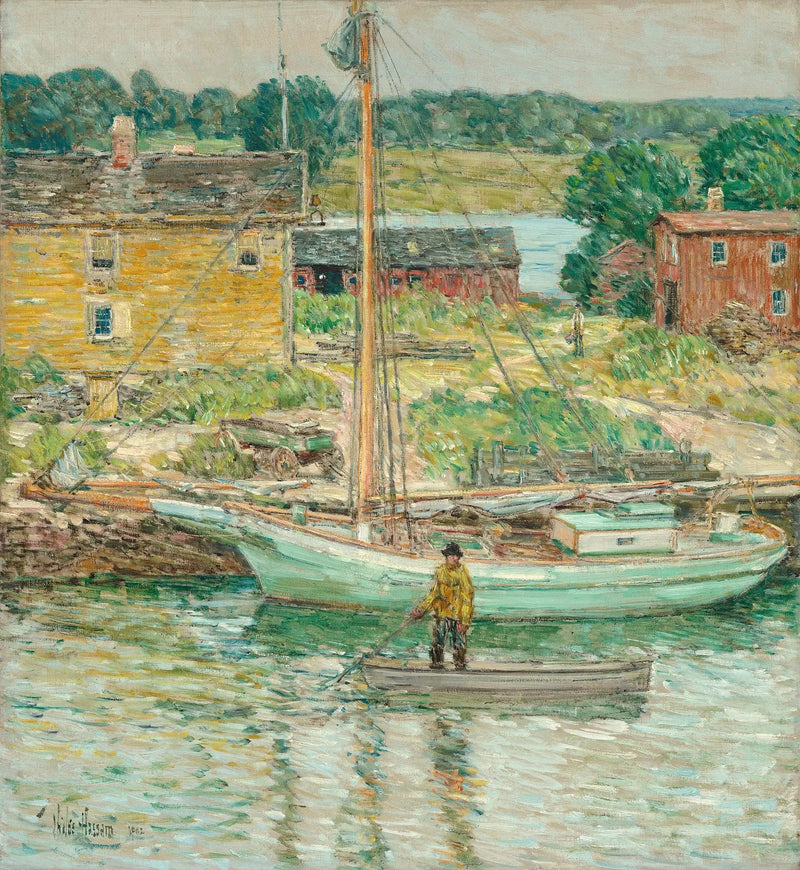 コブ漁船、コスコブ - チルド・ハッサム

Source:
Sloop à huîtres, Cos Cob - Childe Hassam