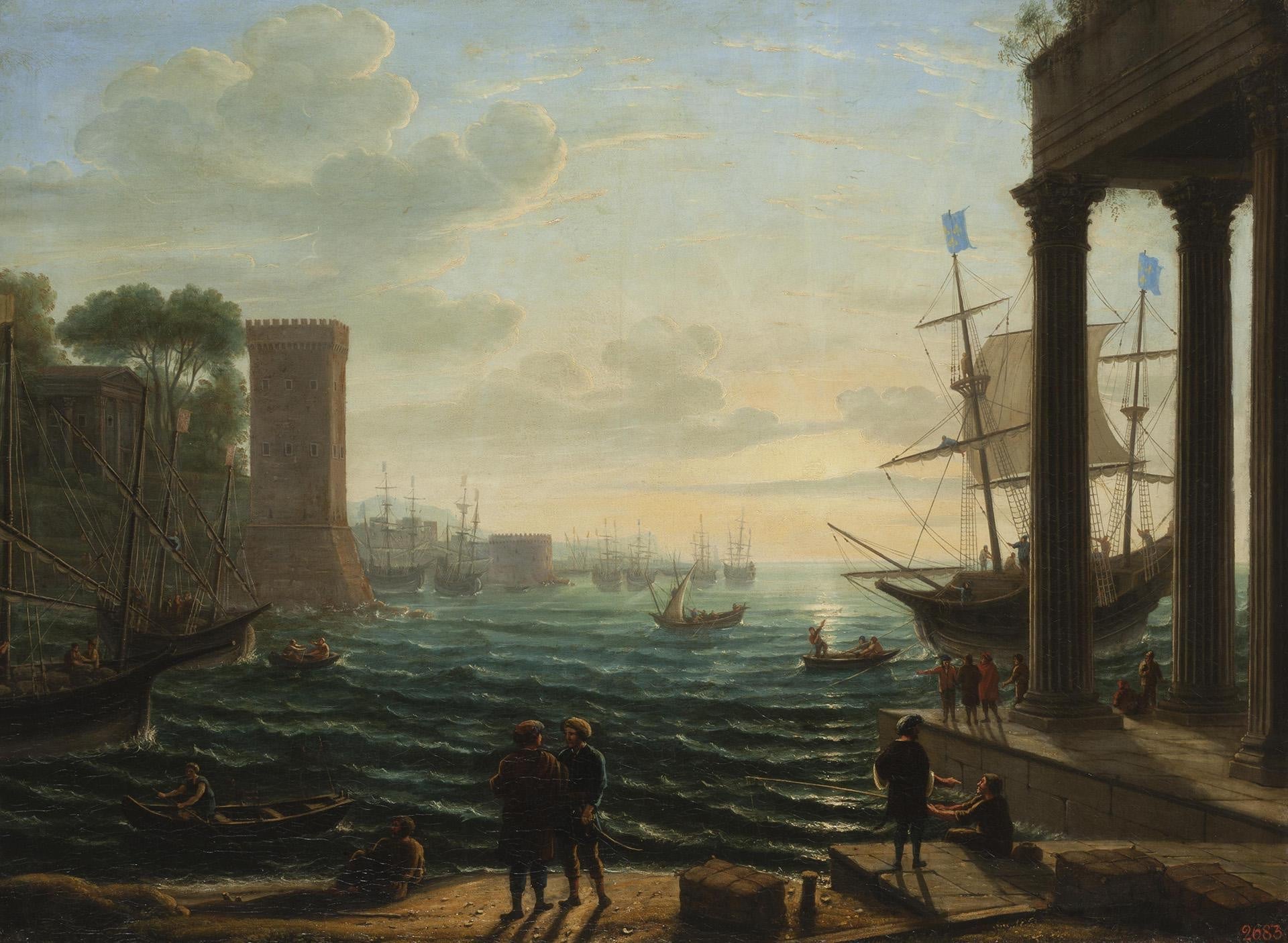 Soirée au port - Claude Lorrain - Alpha Reproduction