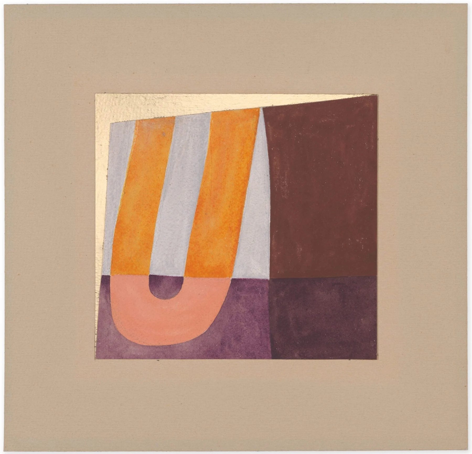 [Composition with U-form], peinture de Sophie Taeuber-Arp