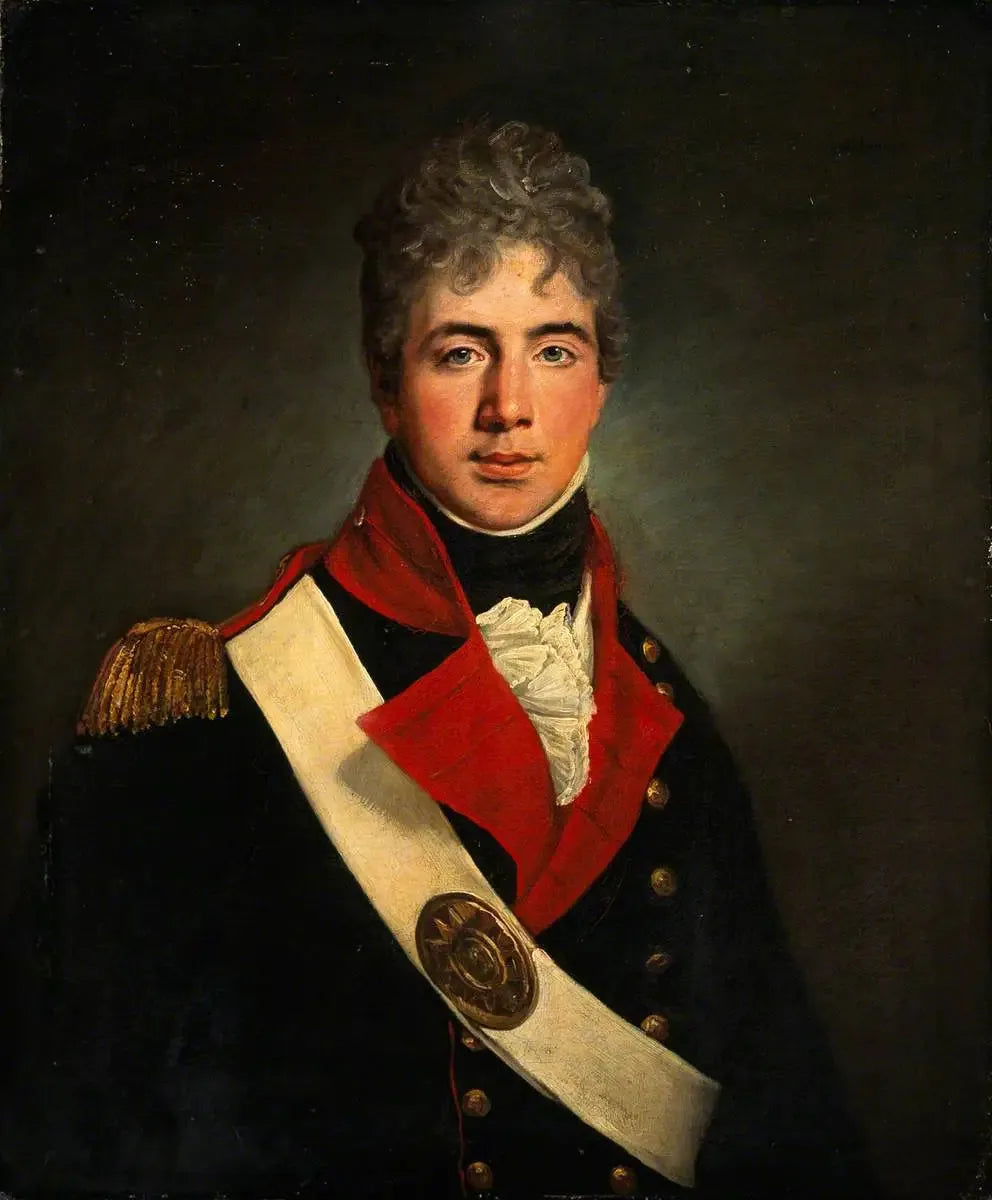 Sous-lieutenant (plus tard major-général) Adam Fife Crawford (1787–1864), Royal Artillery - Henry Raeburn image 1 tableau peint à l’huile sur toile