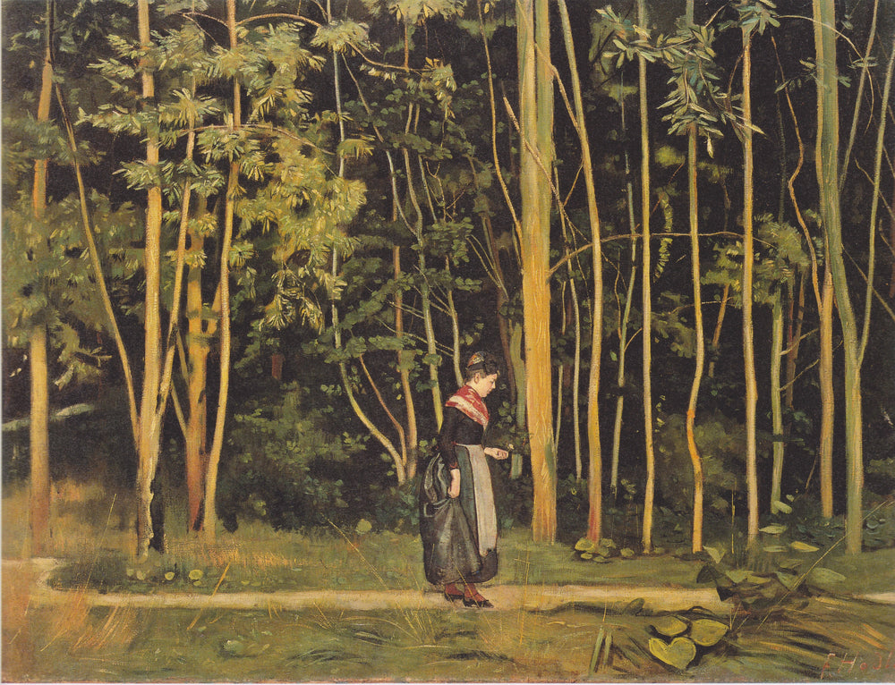 Spaziergängerin am Waldrand - Ferdinand Hodler image 1 tableau peint à l’huile sur toile
