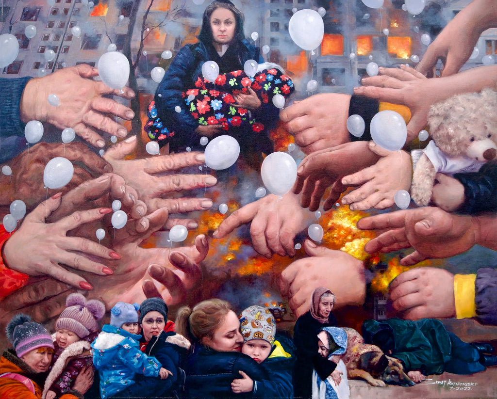 Stop Ukraine War | 100 x 80 cm Reproductions de tableaux à la peinture à l’huile