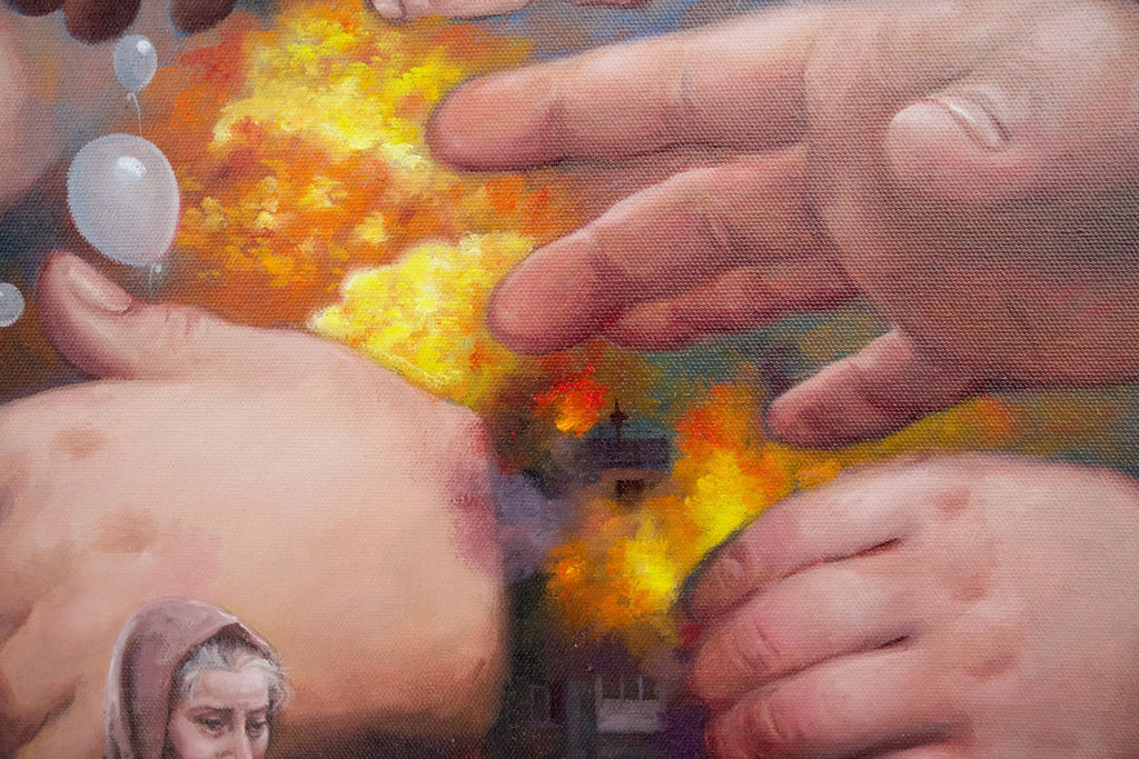 Stop Ukraine War | 100 x 80 cm Reproductions de tableaux à la peinture à l’huile